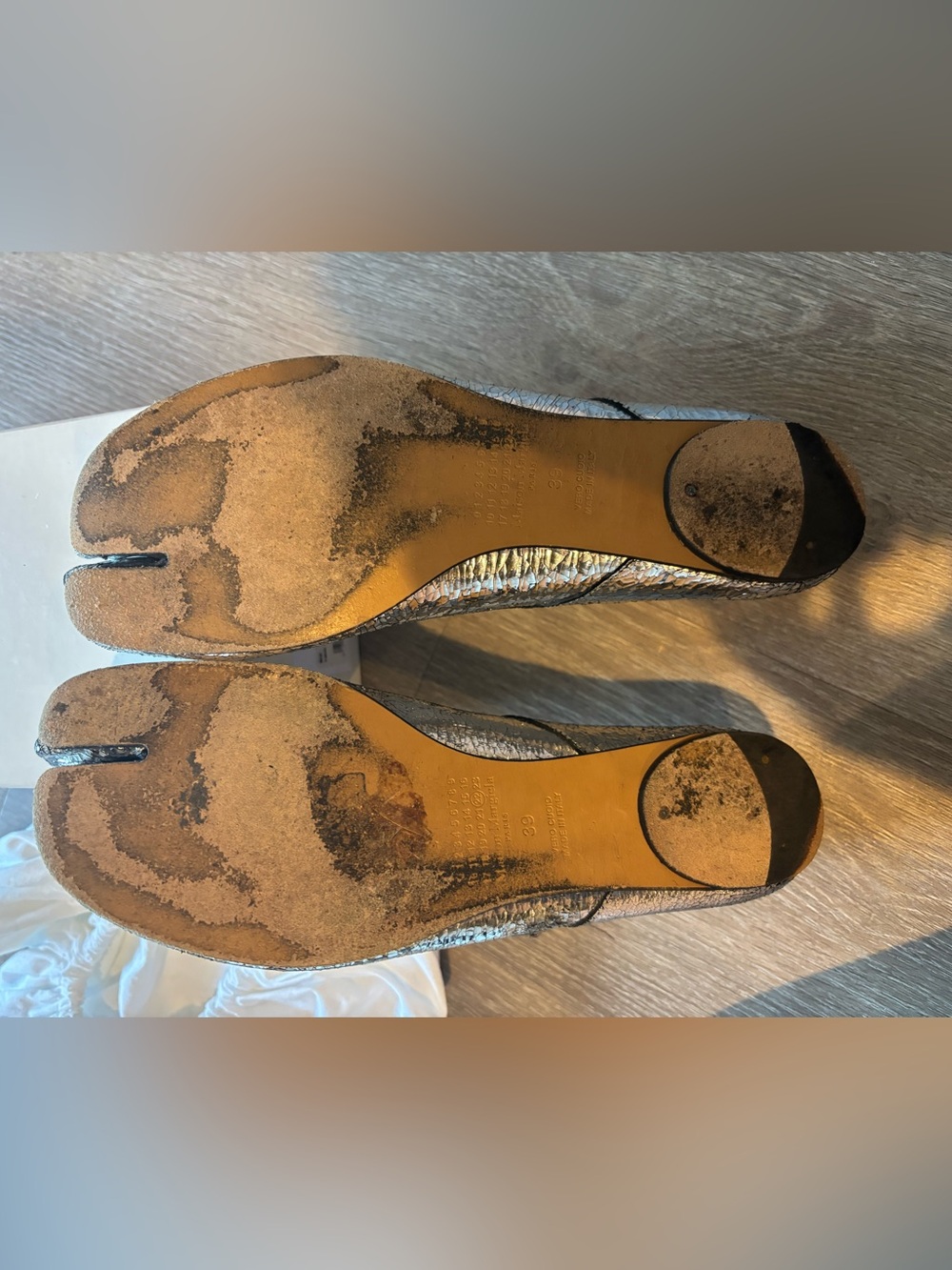 Authentic Maison Martin Margiela Tabi Ballerina Broken Mirror Flats - Picture 4 of 7